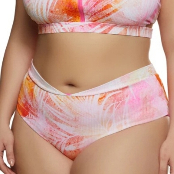 SEXY ☆ ORANGE & PINK ZIP FRONT ☆ CAGED RIBBED BIKINI ☆ NWT - Picture 9 of 13